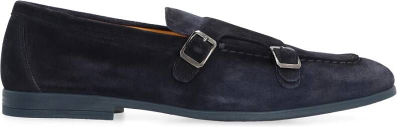 Doucal's Suede Monk-Strap Schoenen met Metalen Gesp
