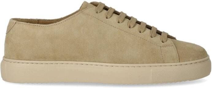 Doucal's Suède sneaker met katoenen veters