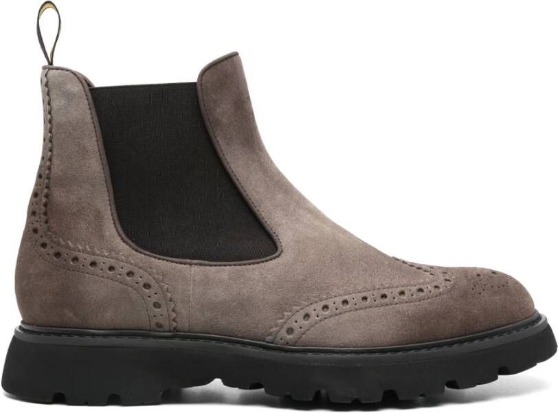 Doucal's Swallowtail Beatles Boot Suede Taupe