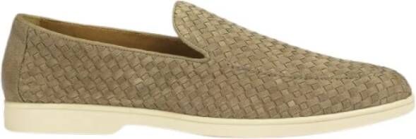 Doucal's Taupe Gevlochten Leren Loafer