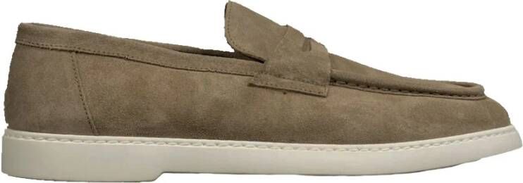 Doucal's Wash Loafers Stijlvol en Tijdloos Beige Heren