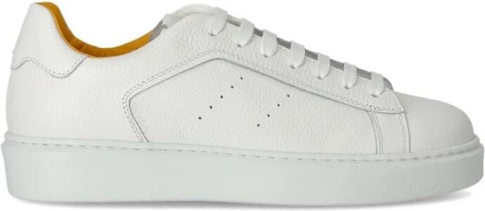 Doucal's Wit Geperforeerde Leren Sneaker White Heren