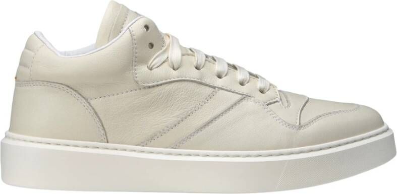 Doucal's Witte kalfsleren hoge sneakers Wit Heren