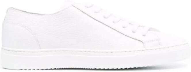 Doucal's Witte Leren Panel Sneakers