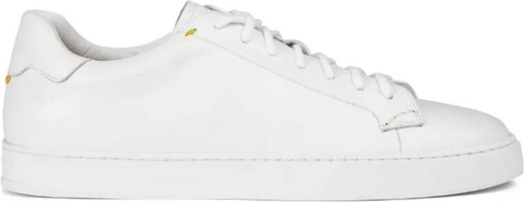 Doucal's Witte leren sneakers