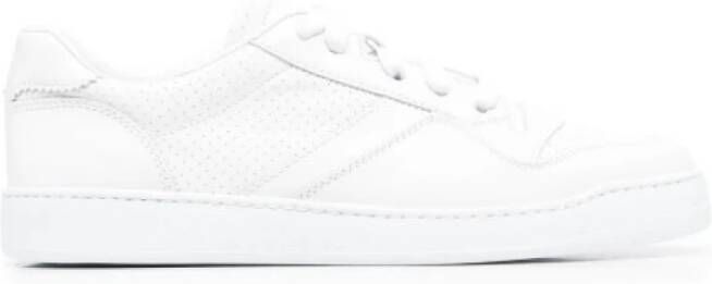 Doucal's Witte Leren Sneakers Wit Heren