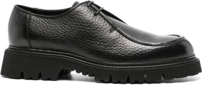 Doucal's Zwarte Afgezette Herenschoenen