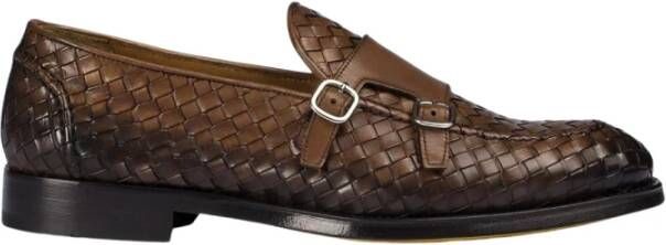 Doucal's Zwarte Brogue Monk Strap Loafers