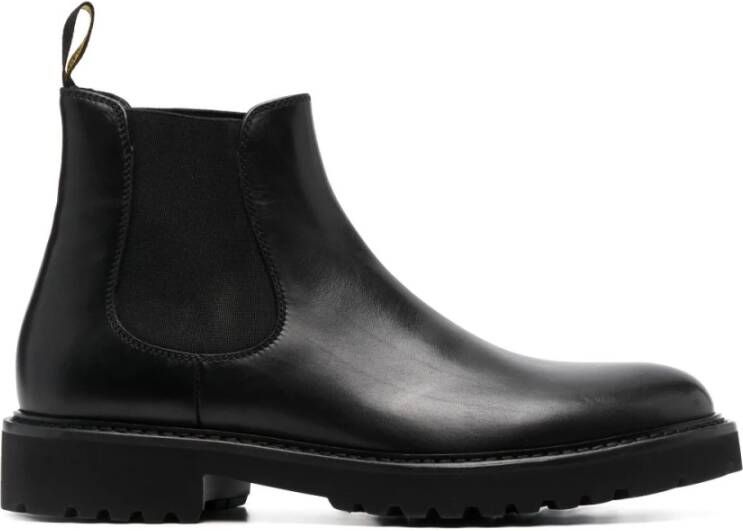Doucal's Heren leren beatles enkellaars | zwart Black Heren