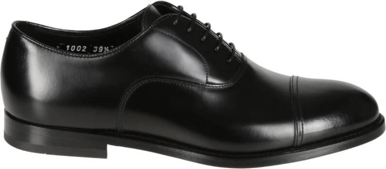 Doucal's Handgemaakte Oxford Old Leren Schoenen Black Heren