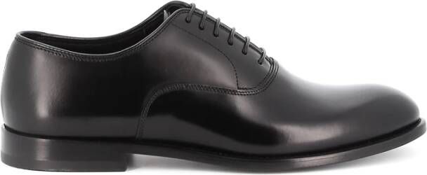 Doucal's Zwarte geborsteld leren Oxford schoen Black Heren