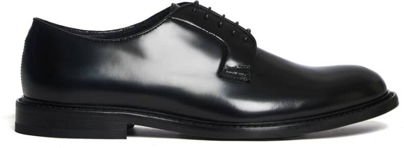 Doucal's Zwarte Leren Ballerina`s