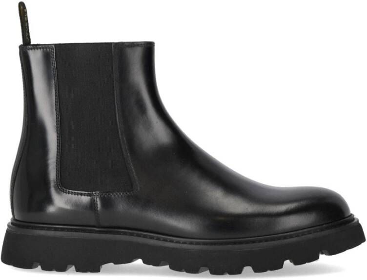 Doucal's Zwarte Leren Chelsea Laarzen Black Heren