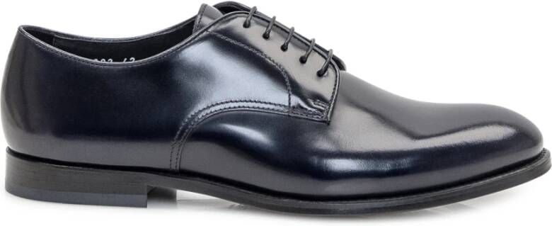 Doucal's Zwarte Leren Derby Veterschoen