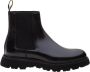 Doucal's Zwarte Leren Enkellaarzen Slip-On Black Heren - Thumbnail 5