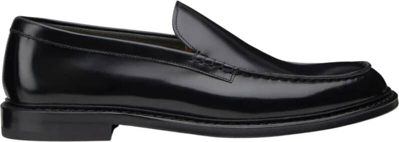 Doucal's Zwarte leren loafers Black Heren