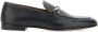 Doucal's Zwarte leren loafers met klem - Thumbnail 1