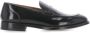 Doucal's Zwarte Leren Loafers Ronde Neus Hak - Thumbnail 1