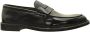 Doucal's Zwarte leren mocassin sandalen - Thumbnail 1
