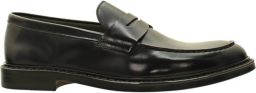Doucal's Zwarte leren mocassin sandalen