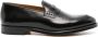 Doucal's Zwarte leren mocassins met dia tsnit - Thumbnail 1
