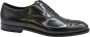 Doucal's Zwarte leren Oxford Cap Toe schoenen Black Heren - Thumbnail 1