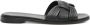 Doucal's Zwarte leren platte sandalen met uitsparingen - Thumbnail 1