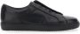 Doucal's Zwarte Leren Slip-On Sneakers Black Heren - Thumbnail 1