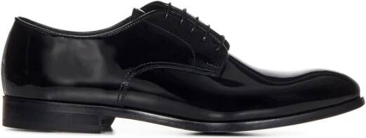 Doucal's Zwarte leren zakelijke schoenen Black Heren