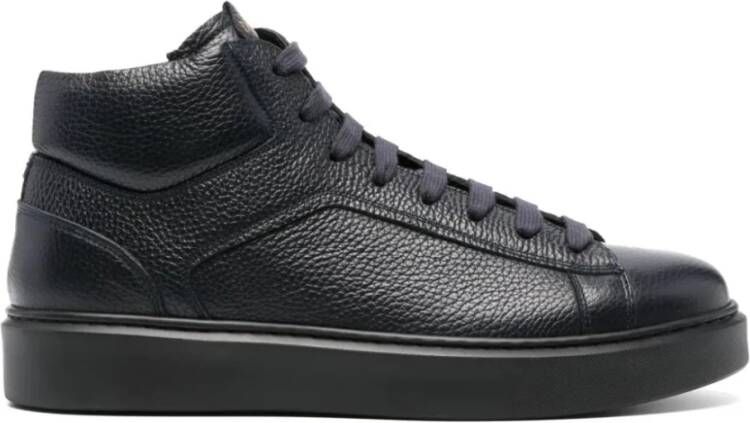 Doucal's Zwarte Logo-Print Sneakers