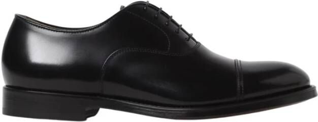 Doucal's Zwarte Oxford Leren Schoenen