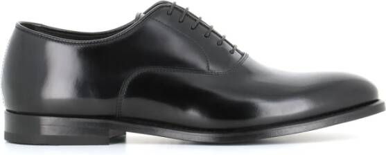 Doucal's Zwarte Oxford Platte Schoenen Black Heren