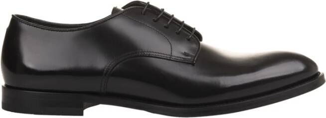 Doucal's Zwarte Oxford Veterschoenen van Leer Black Heren
