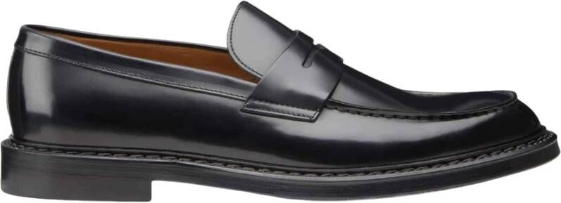 Doucal's Zwarte platte schoenen Collegge Horse