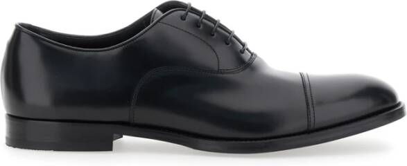 Doucal's Zwarte platte schoenen Fondo Monza