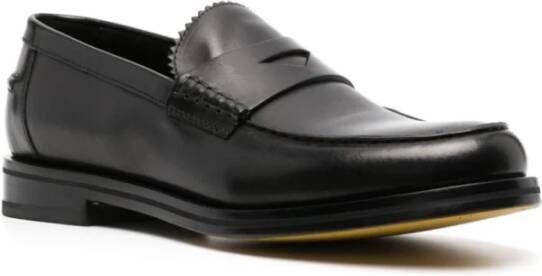 Doucal's Zwarte platte schoenen Penny Black Heren