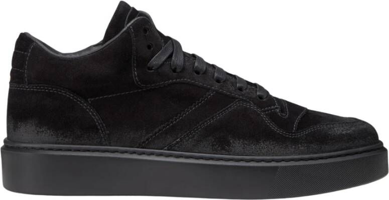 Doucal's Heren suède sneaker | zwart Black Heren