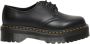 Dr. Martens 1461 Quad Smooth Leather Platform Schoenen Zwart Gepolijst Glad Black Dames - Thumbnail 60
