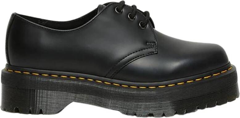 Dr. Martens 1461 Quad Polished Smooth Leren Platform Schoenen Black - Foto 2