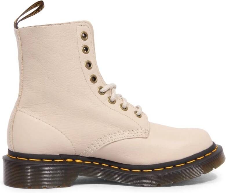 Dr. Martens 1460 PASCAL PARCHMENT BEIGE Volwassenen VeterlaarzenHalf-hoge schoenen Wit beige - Foto 6