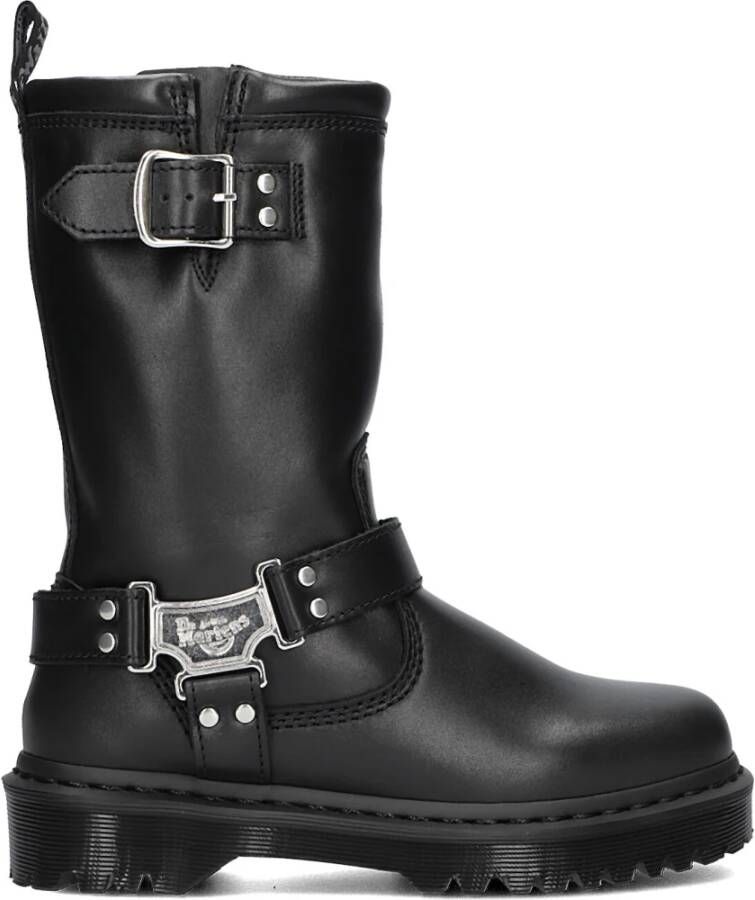 Dr. Martens Anistone Hi leren bikerboots zwart - Foto 5