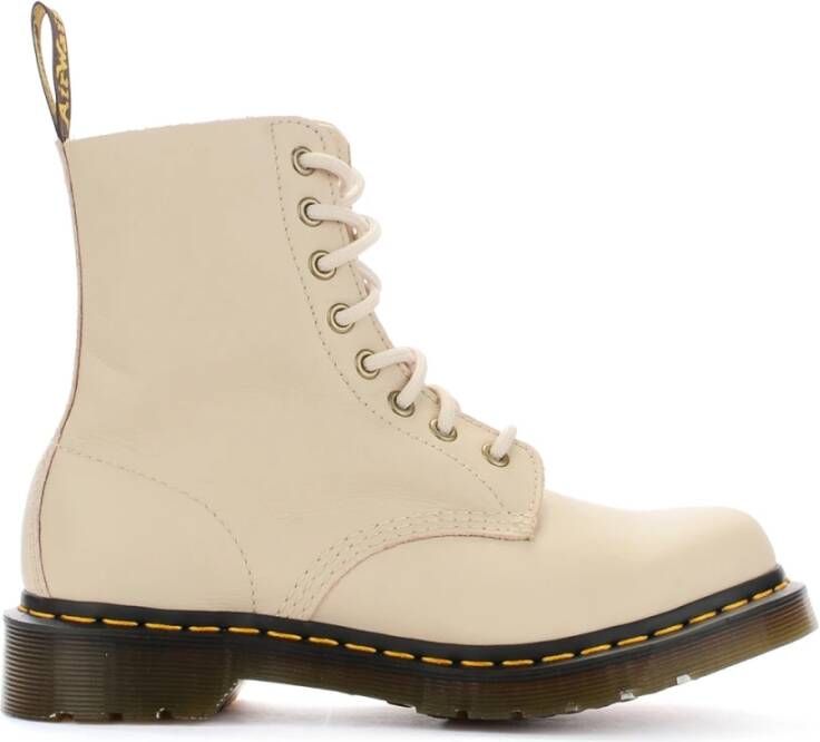 Dr. Martens 1460 PASCAL PARCHMENT BEIGE Volwassenen VeterlaarzenHalf-hoge schoenen Wit beige - Foto 5