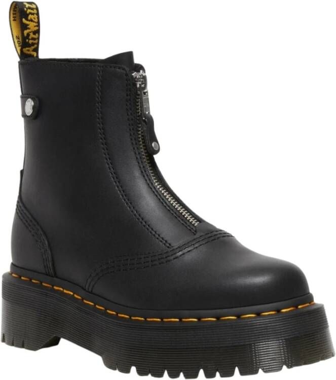 Dr. Martens Zwarte Plateauboots met Rits Gratis Verzending Black Dames - Foto 4