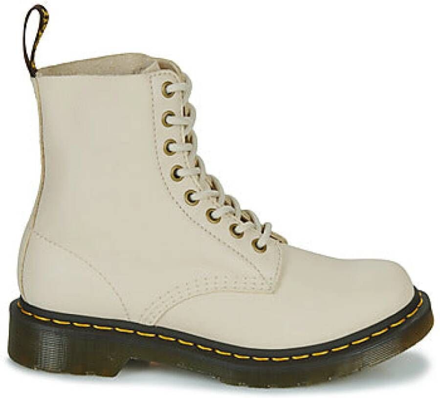 Dr. Martens 1460 PASCAL PARCHMENT BEIGE Volwassenen VeterlaarzenHalf-hoge schoenen Wit beige - Foto 3