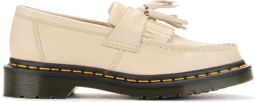 Dr. Martens Beige Virginia Leren Mocassin met Franjes Beige Dames
