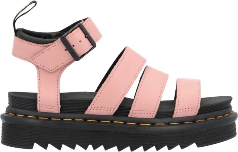 Dr. Martens Roze sandalen voor dames met gesp strik Pink Dames