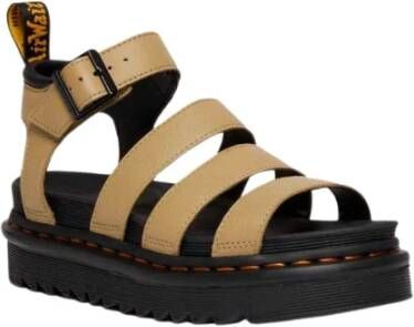 Dr. Martens Blaire Sandalen Pale Olive Pisa Leer Green Dames - Foto 4