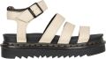 Dr. Martens Beige Sandaal van Textuurleer met Verstelbare Enkelband Beige Dames - Beige