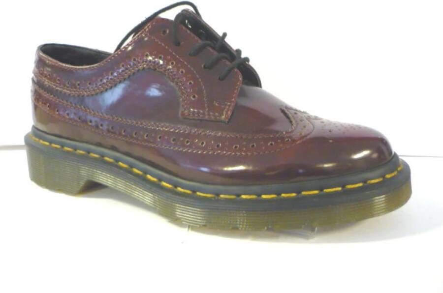 Dr. Martens Bordeaux Gelakte Schoenen Red Heren