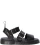 Dr. Martens Zwarte Leren Platte Sandalen Gryphon Brando Black - Thumbnail 1